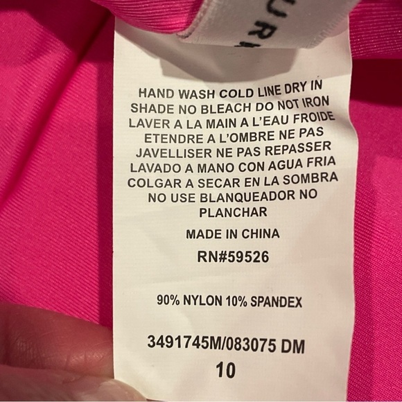 Trina Turk Monaco Halter One Piece Swimsuit Rose Size 10 - Picture 11 of 14